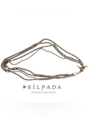 Silpada Sterling Silver Four-Strand Oxidized Necklace